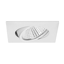 LED Einbaustrahler dim2warm, IP20, eckig, 350mA, 12W 3000-1800K 880lm 38�, schwenkbar 15�, Wei�