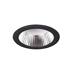 recessed luminaire IP20, glossy, opal, black dimmable 11W 850lm 4000K CRI 90-100