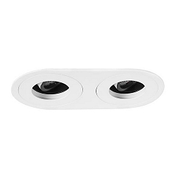 LED Einbaustrahler ARUN, 350mA Plug&Play, rund, 2-fach, 2x12.2W 3000K 2600lm 29�, schwenkbar, Strukturwei�