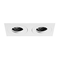 LED Einbaustrahler ARUN, 350mA Plug&Play, eckig, 2-fach, 2x12.2W 3000K 2600lm 29�, schwenkbar, Strukturwei�