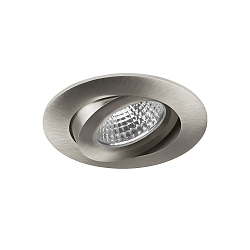 LED Einbaustrahler OLENI-R, IP20, � 8.5cm, 230V, 6.7W 3000K 570lm 38�, CRi >80, dimmbar, schwenkbar, nickel matt