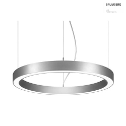 LED Pendel-Ringleuchte BIRO CIRCLE, IP20,  250 cm, Hhe 10 cm, 320W, 2700-6500K, 41616lm, dimmbar Casambi, silber