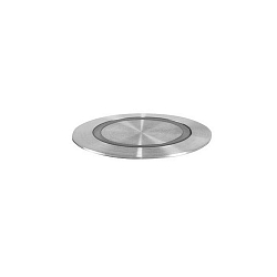 LED Bodeneinbauleuchte HYBRIDE MINI, Ring, V4A, IP65, 24V DC, 1.4W 3000K 3lm 100�, Edelstahl