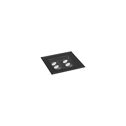 floor recessed luminaire LANKO-S square, adjustable, passable, switchable IP67, black 