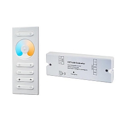LED Funk-Controller-Set Tunable White PWM, 12-24V DC, sek. 2x 5A, inkl. FB, exkl. BG, max. 120W (12V ) / 240W (24V)