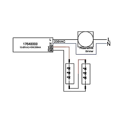 LED Konverter, IP20, 230V AC, sek. 350mA, 4.2-10W, dimmbar mit Phasenabschnitt