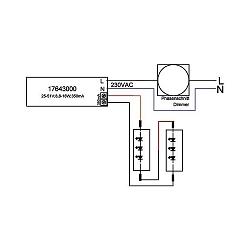 LED Konverter, IP20, 230V AC, sek. 350mA, 8.75-18W, dimmbar mit Phasenabschnitt