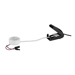 LED Rundkonverter, IP20, 230V AC, sek. 350mA, 4.9-7W, Anschlussbox + Plug&Play Stecker, Phasenabschnitt dimmbar