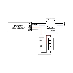 LED Konverter, IP20, 230V AC, sek. 700mA, 11.2-20W, dimmbar mit Phasenabschnitt