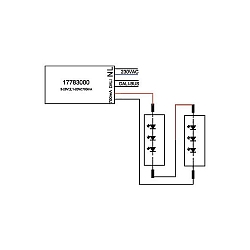 LED Konverter, IP20, 230V AC, sek. 700mA, 2.1-20W, DALI dimmbar