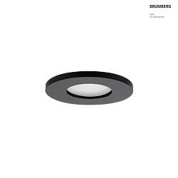 recessed luminaire PROTECT-R round, direct IP44, black dimmable