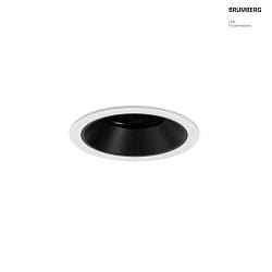 Einbaudownlight BINATO, IP20, rund, ohne LED Modul, dreh- und schwenkbar, wei, schwarz