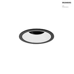 Einbaudownlight BINATO, IP20, rund, ohne LED Modul, dreh- und schwenkbar, schwarz, wei