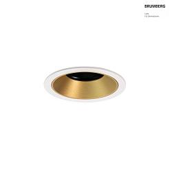 ceiling recessed luminaire BINATO swivelling, rotatable, direct IP20, gold dimmable