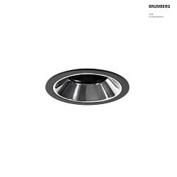 ceiling recessed luminaire BINATO swivelling, rotatable, direct IP20, chrome, black dimmable