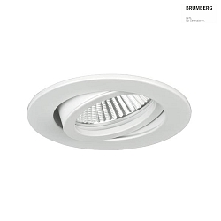 recessed housing LOOP-R round, swivelling IP20, white dimmable