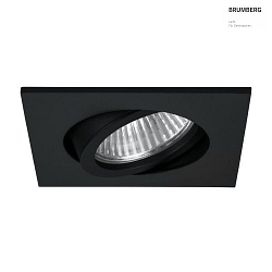 recessed housing LOOP-S swivelling, square IP20, black dimmable