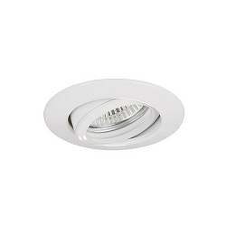 HV-Einbaustrahler BREENA-R, IP20, rund, � 8.8cm, 230V, GU10 max. 10W, schwenkbar, Zink-Guss, wei� gl�nzend