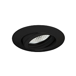 HV-Einbaustrahler BREENA-R, IP20, rund, � 8.8cm, 230V, GU10 max. 10W, schwenkbar, Zink-Guss, schwarz matt