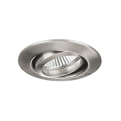 HV-Einbaustrahler BREENA-R, IP20, rund, � 8.8cm, 230V, GU10 max. 10W, schwenkbar, Zink-Guss, Nickel matt