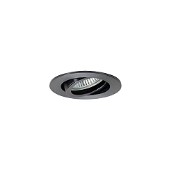 Einbaustrahler TIRREL-R, IP20, rund, 230V AC, GU10 max. 50W, schwenkbar, mit Abstandhalter, Aluminium, vinylschwarz