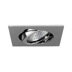 Einbaustrahler TIRREL-S, IP20, eckig, 230V AC, GU10 (exkl.), schwenkbar, mit Abstandhalter, Aluminium, chrom