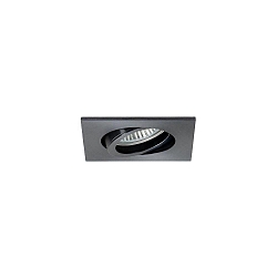 Einbaustrahler TIRREL-S, IP20, eckig, 230V AC, GU10 max. 50W, schwenkbar, mit Abstandhalter, Aluminium, vinylschwarz