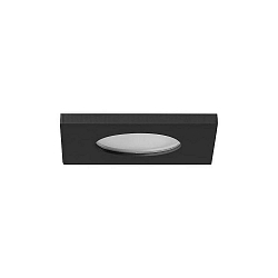 Einbaudownlight STEAM-S, IP54, flach, quadratisch, schwarz