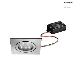 recessed luminaire, stainless steel, glossy, transparent dimmable 6W 680lm 3000K 20-40 20-40 CRI 80-89