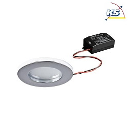Recessed outdoor LED downlight, IP65, 230V AC, 6W 3000K 510lm 38, fixed, chrome