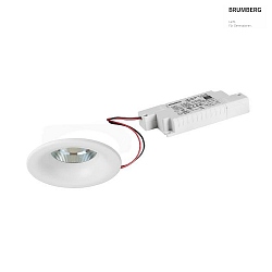 LED Einbau-Downlight Set dim2warm, IP20, 230V, sek. 350mA, 12W 1800-3000K 930lm 18°, CRi >90, Weiß
