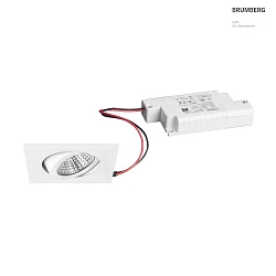 recessed luminaire swivelling, square IP20, white dimmable 6W 640lm 3000K 20-40 20-40 CRI 80-89