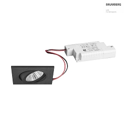 recessed luminaire swivelling, square IP20, black dimmable 6W 640lm 3000K 20-40 20-40 CRI 80-89
