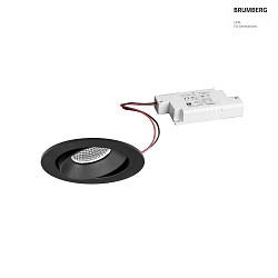 recessed luminaire IP20, glossy, black dimmable 7W 680lm 3000K 20-40 20-40 CRI 80-89