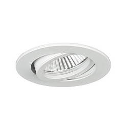 recessed luminaire LOOP-R round, swivelling, set of 1 IP20, white dimmable 5W 450lm 3000K 20-40� 20-40� CRI > 90