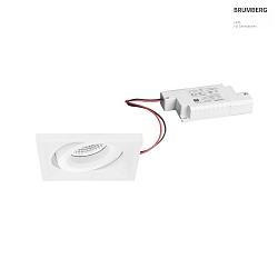 recessed luminaire swivelling, square IP20, white dimmable 7W 680lm 3000K 20-40 20-40 CRI 80-89