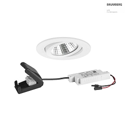 recessed luminaire round, swivelling IP20, white dimmable 6W 640lm 3000K 20-40 20-40 CRI 80-89