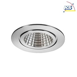 Recessed outdoor LED spot set BB15, IP54, round, 230V, 6W 3000K 640lm 38, fixed, dimmable, stainless steel