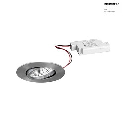 outdoor recessed luminaire BB23 round, swivelling IP65, nickel dimmable