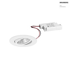 outdoor recessed luminaire BB23 round, swivelling IP65, powder coated, white dimmable