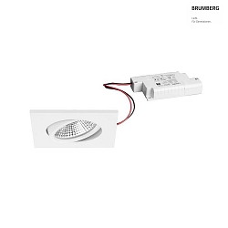 outdoor recessed luminaire BB25 square, swivelling IP65, powder coated, white dimmable