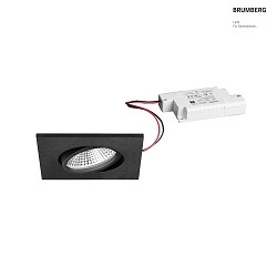 outdoor recessed luminaire BB25 square, swivelling IP65, powder coated, black dimmable