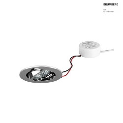 recessed luminaire TIRREL-R round, swivelling IP20, chrome dimmable 6W 680lm 3000K 38 38 CRI >80