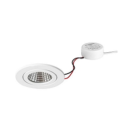 recessed luminaire, glossy, white  6W 680lm 3000K 20-40� 20-40� CRI 80-89