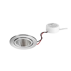 Outdoor LED Einbau-Downlight-Set BB15 mit rund-Konverter, IP54, V4A, 230V, 6W 3000K 640lm 38�, dimmbar, Wei�