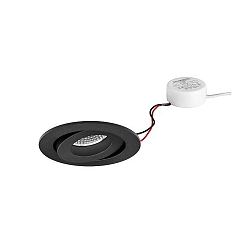 LED-Einbaustrahler 230 V AC, 50 Hz, 7 W, 3000K, schwarz