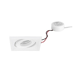 LED-Einbaustrahler 230 V AC, 50 Hz, 7 W, 40�, 3000 K, 680 lm, quadratisch, schwenkbar