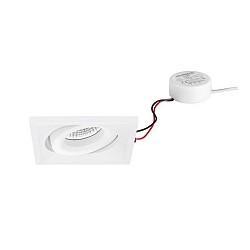 LED-Einbaustrahler 230 V AC, 50 Hz, 7 W, 40�, 3000 K, 680 lm, quadratisch, schwenkbar