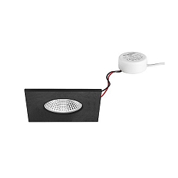 recessed luminaire IP65, glossy, black 7W 620lm 3000K 20-40� 20-40� CRI 80-89