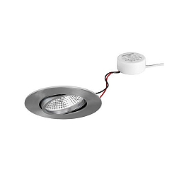 LED-Einbaustrahler 230 V AC, 50 Hz, 7 W, 3000K, Nickel